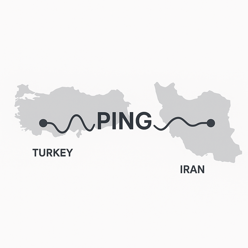 پینگ ترکیه به ایران: بررسی کامل میانگین پینگ در سال 2025
