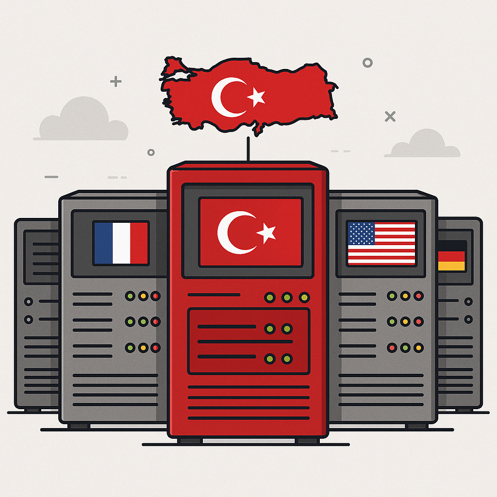 مقایسه سرور مجازی ترکیه با سایر کشورها در 2025